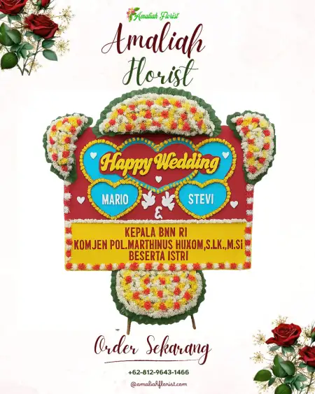 Papan Bunga Pernikahan Rawa